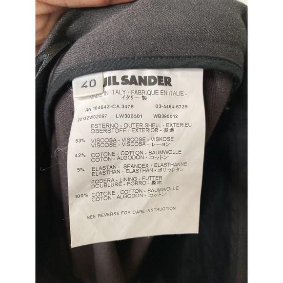 Jil Sander Womens Ponte Knit Thick Pants 40 US 10 Brown Cuffed Straight Ankle - Picture 10 of 11